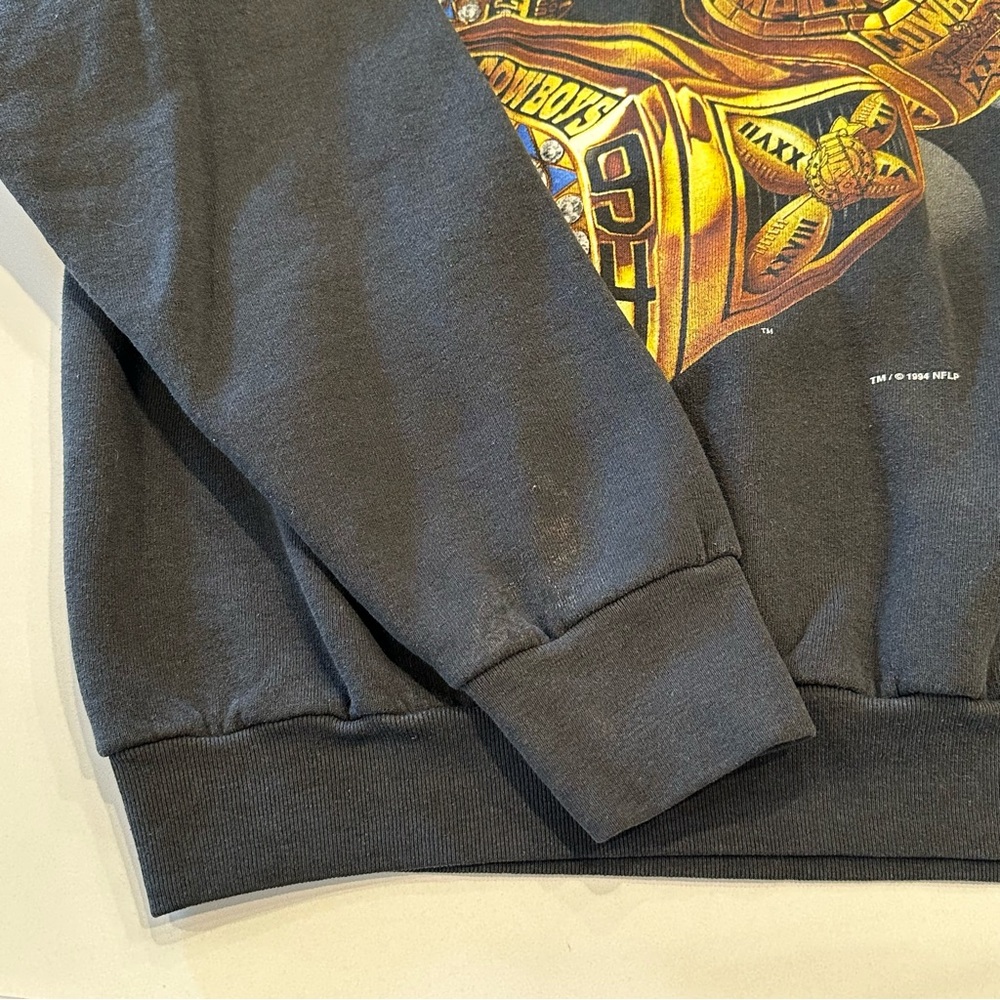 Vintage 1994 Dallas Cowboys Super Bowl Salem Sportswear Sweatshirt Size Large - Picture 9 of 9